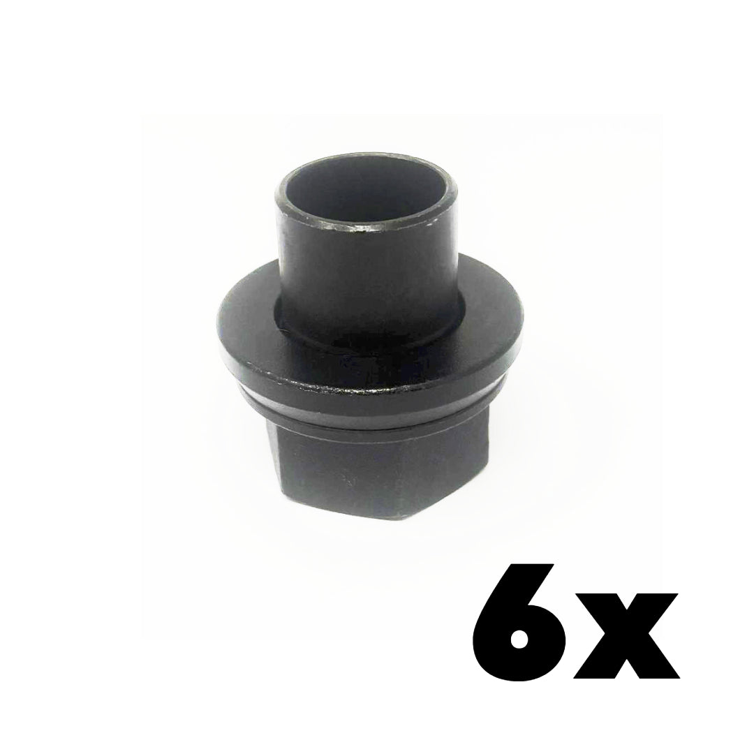 Skirt Nut UNI-MOUNT Wheel Lug Nuts | 33mm Hex | 22x1.5 | 19mm Sleeve | 6 Pieces