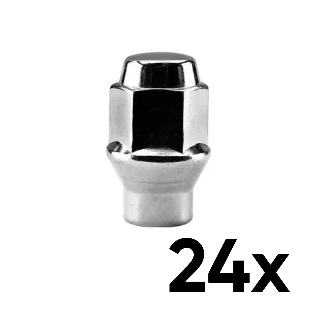 24x Extended Thread Lug Nuts in 1/2"-20