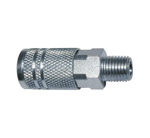 Amflo C21 Industrial-Style Steel Coupler, 1/4" I/M, 1/4" MNPT