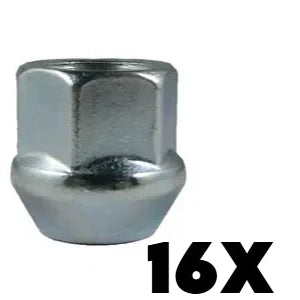 14mm x 2.0 Thread Open End Bulge Acorn Lug Nuts 3/4" Hex | 16 Pieces