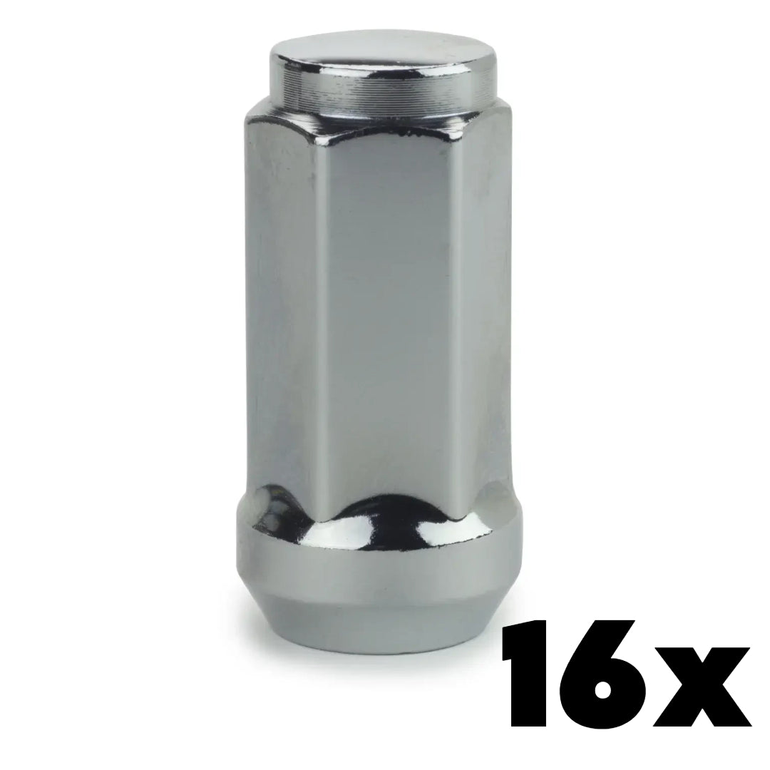 1/2-20 Thread Standard Long Acorn Lug Nuts 3/4" Hex | 16 Pieces