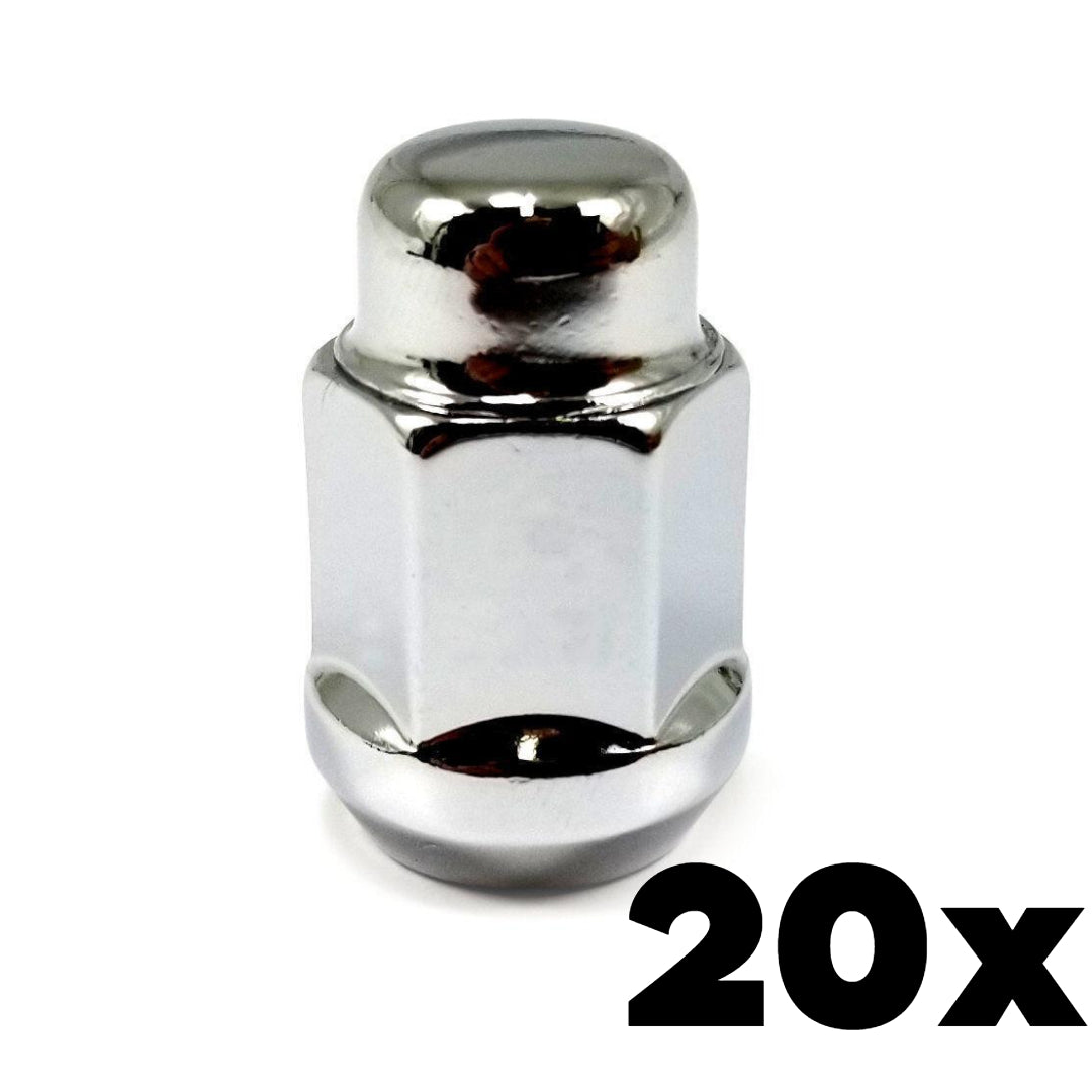 14mm x 2.0 Thread Bulge Acorn Lug Nuts 3/4" Hex | 20 Pieces