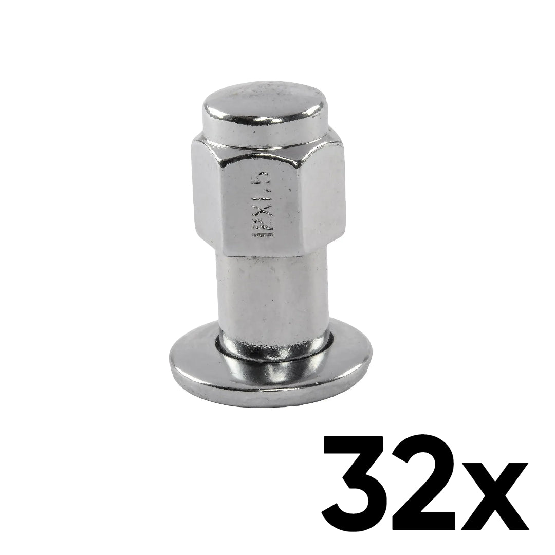32x Standard Shank Lug Nuts in 12mm x 1.25