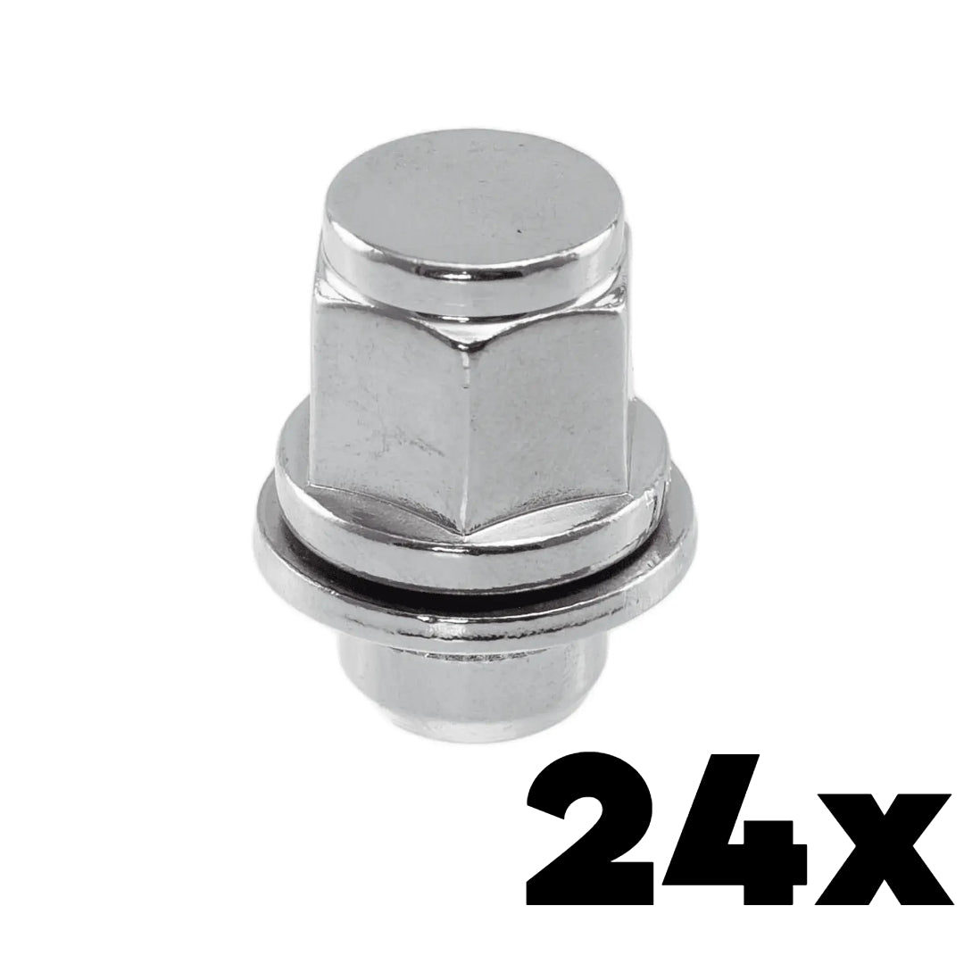 1/2-20 Thread Toyota Style Mag Lug Nuts 3/4" Hex | 24 Pieces