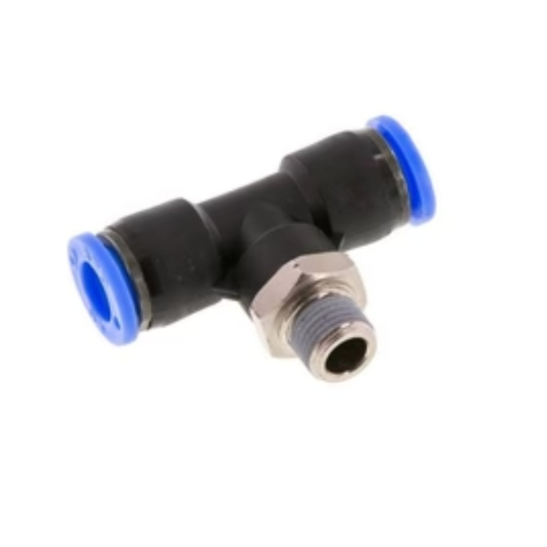 CON PLDV-137-C Push Lock Tee at 5/16" to 1/4" Thread
