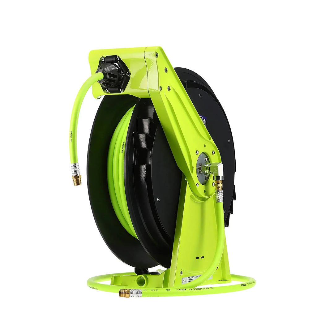 Flexzilla® Pro Retractable Air Hose Reel, Open Face, Single Axle Arm, 3/8" x 50'