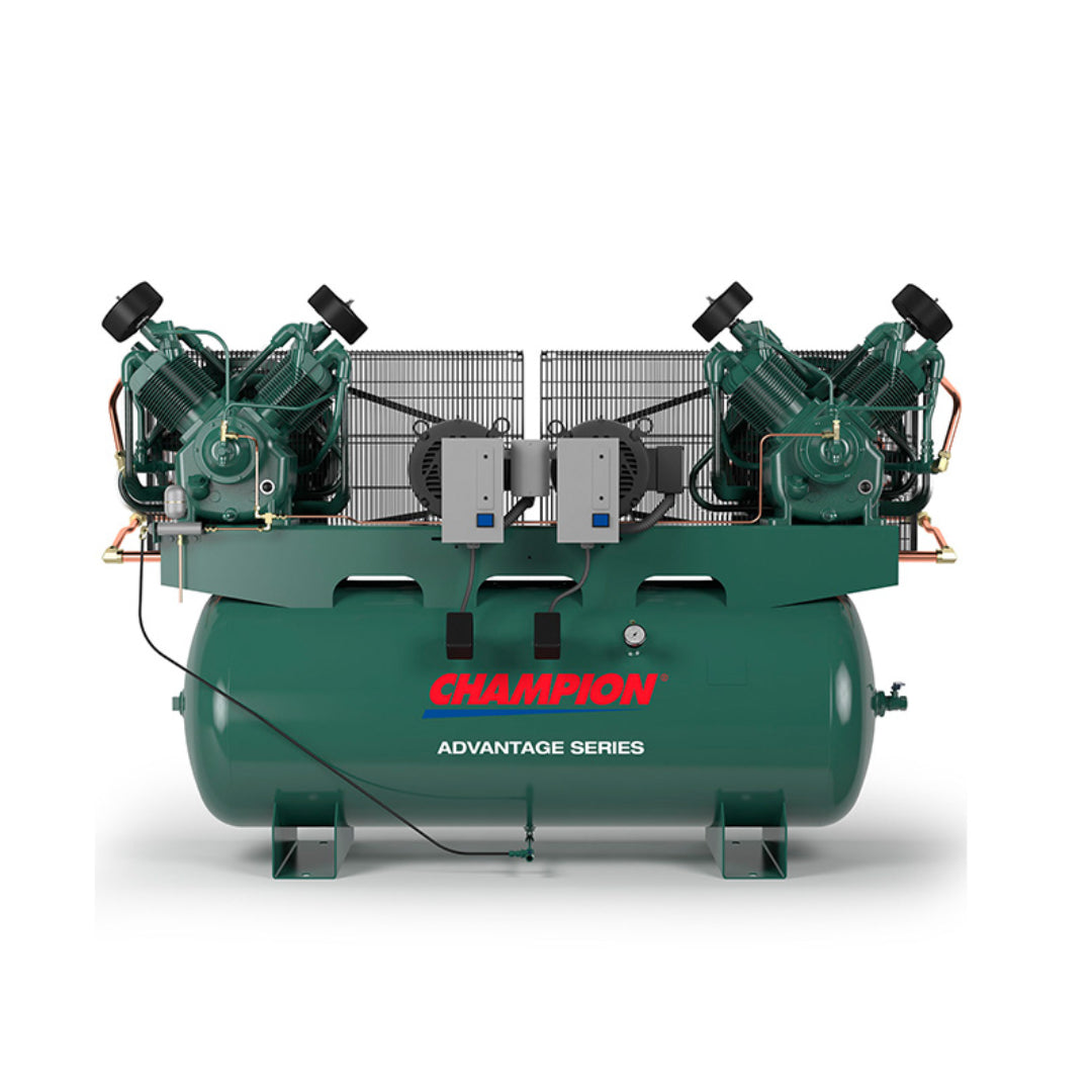 Champion R-Series HR7D012 Duplex Reciprocating Air Compressor, 7.5HP Motors, 1-Phase 208V