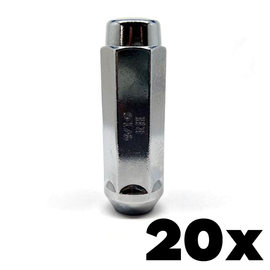 1/2-20 Thread XL Acorn Lug Nuts 3/4" Hex | 20 Pieces