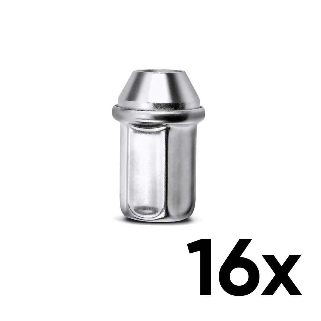 16x Two-Piece Capped Lug Nuts in 12mm x 1.5