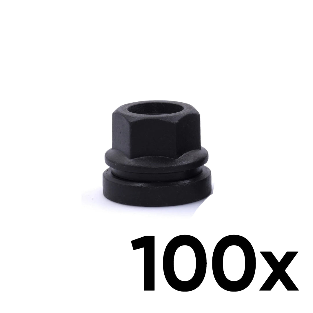 100x Flat-Seat Trailer Style Lug Nuts in 9/16"-18