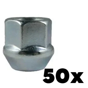 7/16-20 Thread Open End Bulge Acorn Lug Nuts 3/4" Hex | 50 Pieces