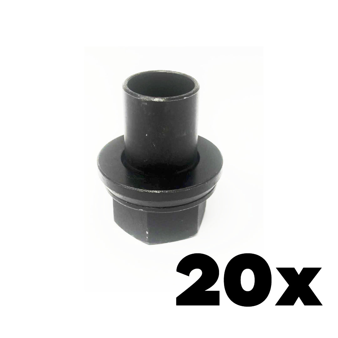 Skirt Nut UNI-MOUNT Wheel Lug Nuts | 33mm Hex | 22x1.5 | 28 mm Sleeve | 20 Pieces