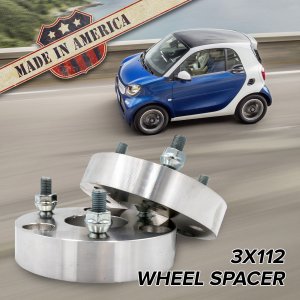 3x112 - 3x112 (3 Lug Smart Car) | 1" Wheel Spacers | x2 USA MADE