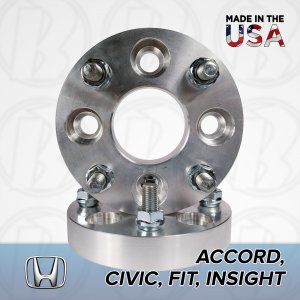 Two 4 Lug 100mm To 4 x 100mm Wheel Adapters 1" Spacer 12mm 1.5 Studs & Nuts