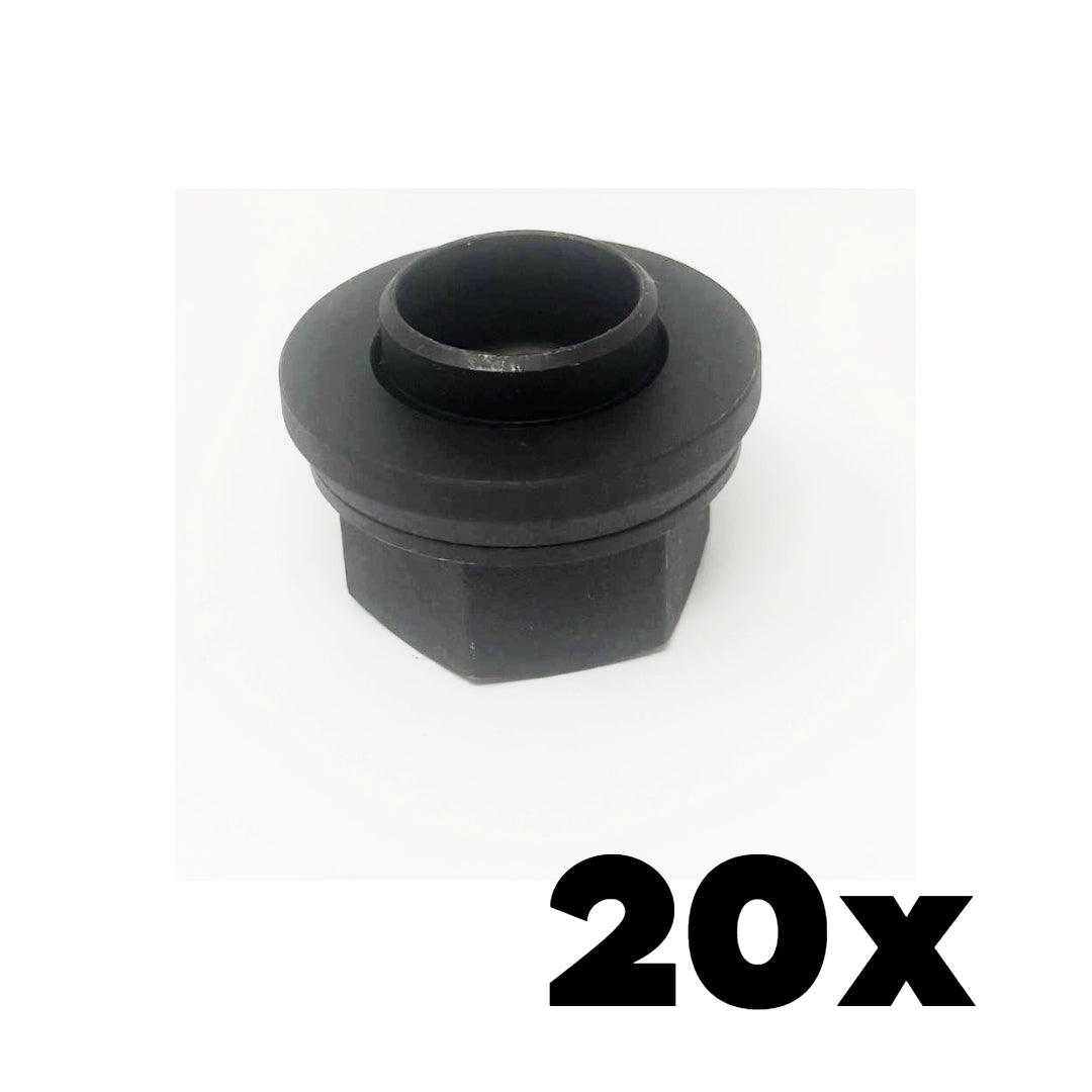 Skirt Nut UNI-MOUNT Wheel Lug Nuts | 33mm Hex | 22x1.5 | 6mm Sleeve | 20 Pieces