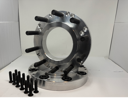 (2x) 8x275-10x285 REAR 8-10 Lug TWO PIECE Adapter 2.75" THICK [ADAPTER IS FOR REAR DUALLY WHEELS]
