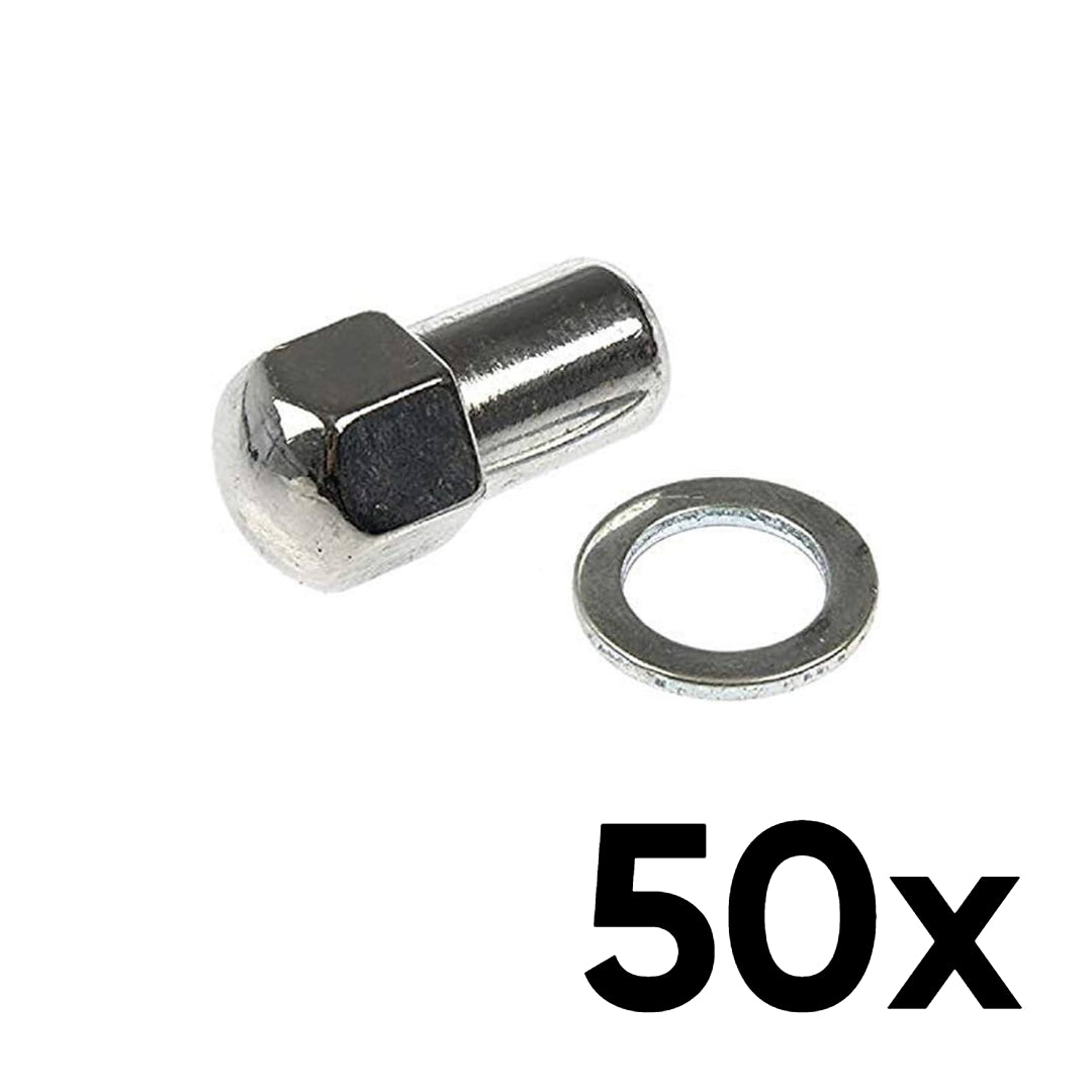 50x Duplex Mag-Style Lug Nuts in 14mm x 1.5 with Washer