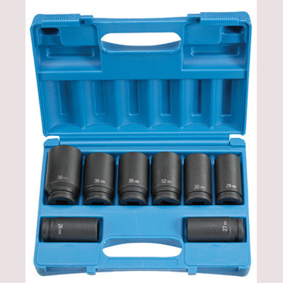 GP 8134MD 8 Pc Metric Socket Set for 3/4" Drive [DEEP]