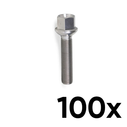 12mm x 1.5 Ball Seat Long 1.97" Shank Lug Bolts [QTY 100]