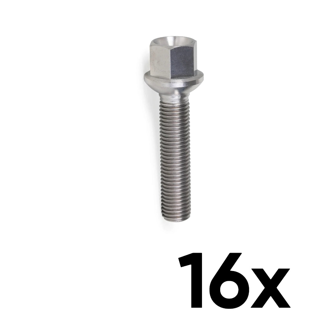 12mm x 1.5 Ball Seat Long 1.97" Shank Lug Bolts [QTY 16]