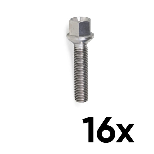 12mm x 1.5 Ball Seat Long 1.97" Shank Lug Bolts [QTY 16]