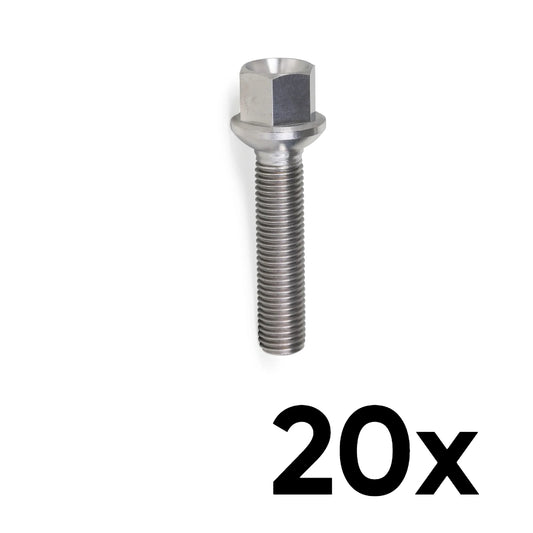 12mm x 1.5 Ball Seat Long 1.97" Shank Lug Bolts [QTY 20]