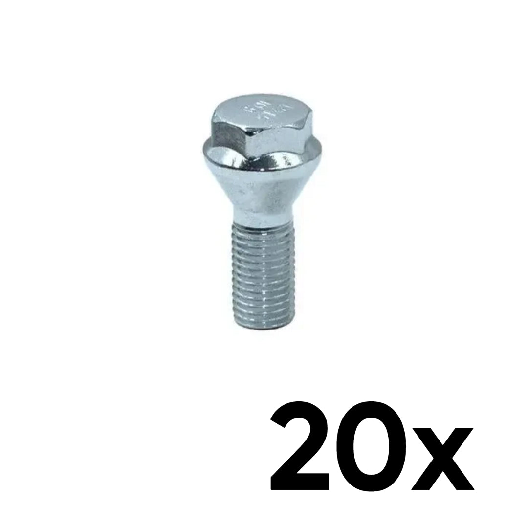 14mm x 1.5 Cone Seat Low-Profile 1.74" OVERALL LENGTH Lug Bolts [QTY 20]