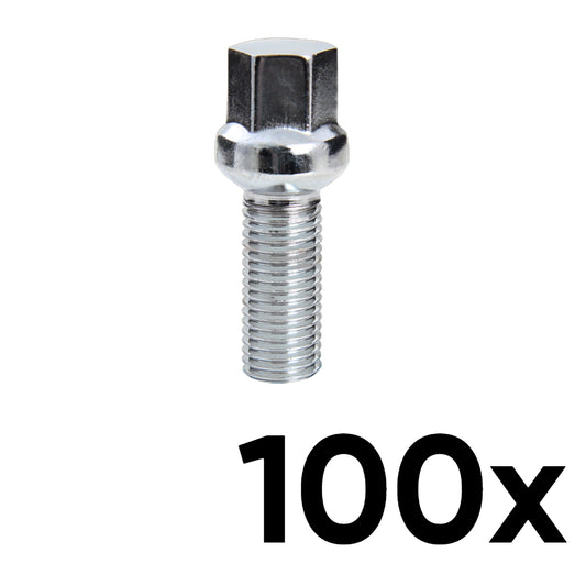 12mm x 1.5 Ball Seat Medium 1.55" Shank Lug Bolts [QTY 100]