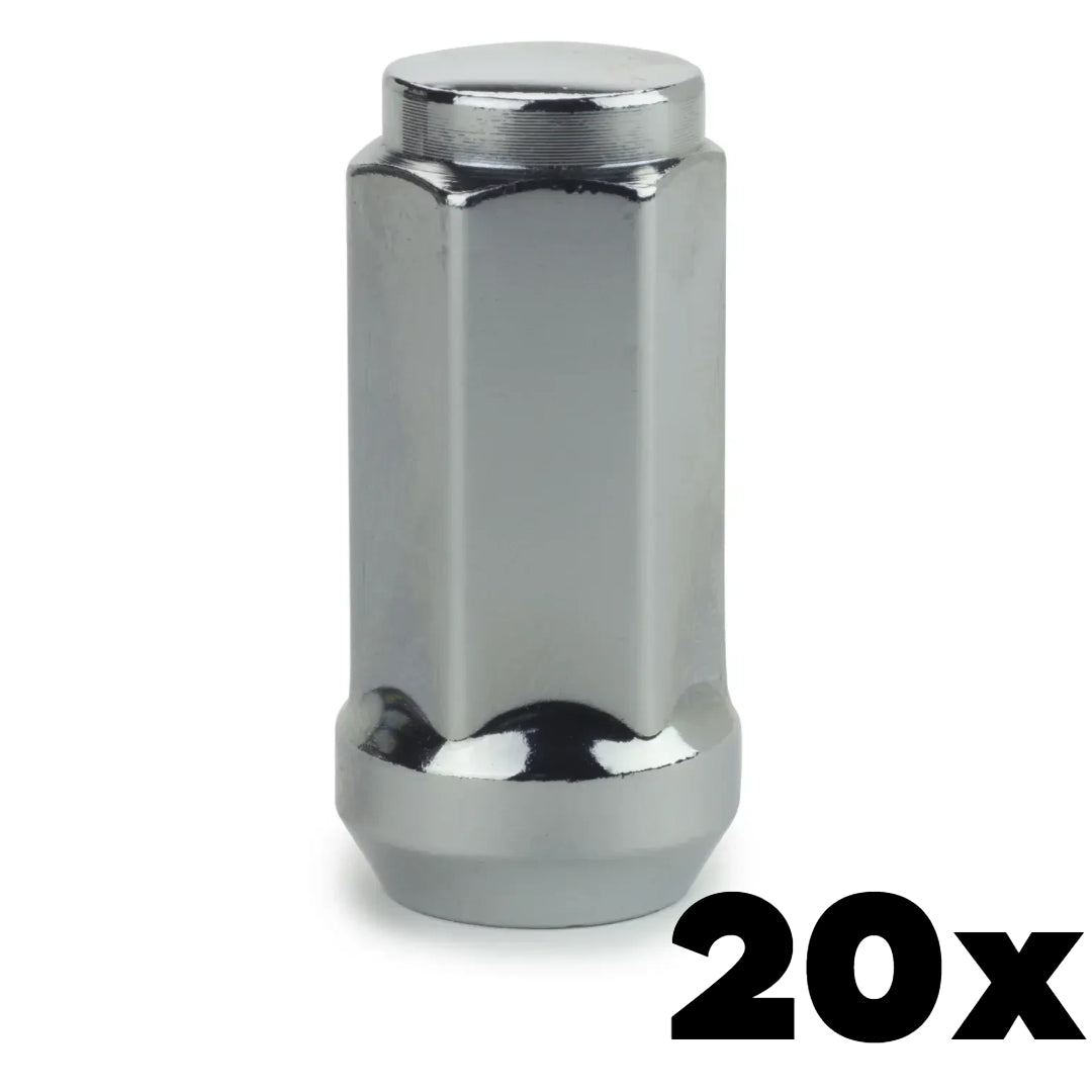 14mm x 1.5 Thread Standard Long Acorn Lug Nuts 3/4" Hex | 20 Pieces