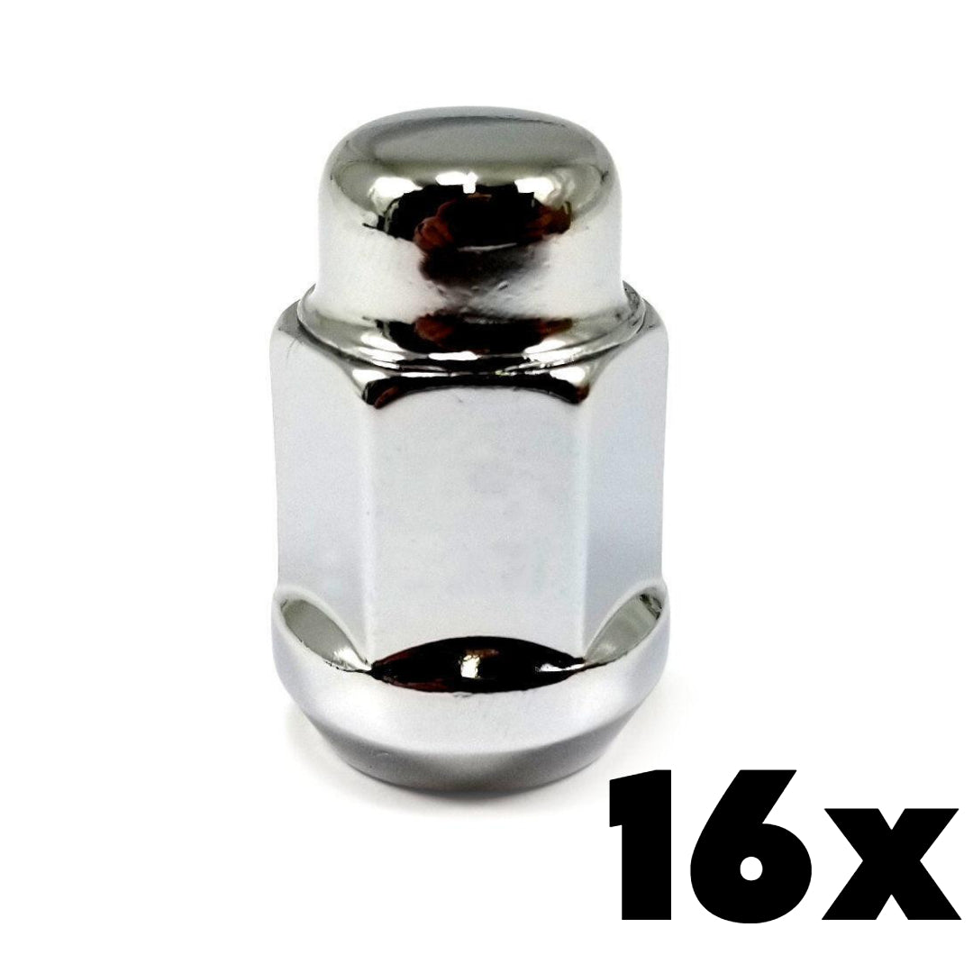 12mm 1.50 Thread Bulge Acorn Lug Nuts 3/4" Hex | 16 Pieces