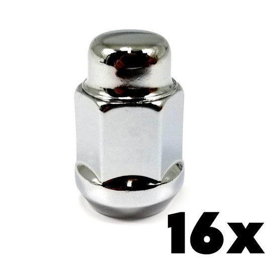12mm 1.50 Thread Bulge Acorn Lug Nuts 3/4" Hex | 16 Pieces