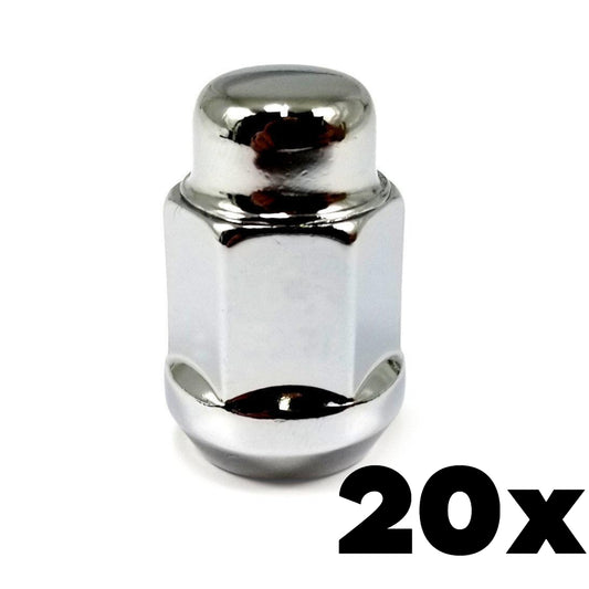 12mm 1.50 Thread Bulge Acorn Lug Nuts 3/4" Hex | 20 Pieces