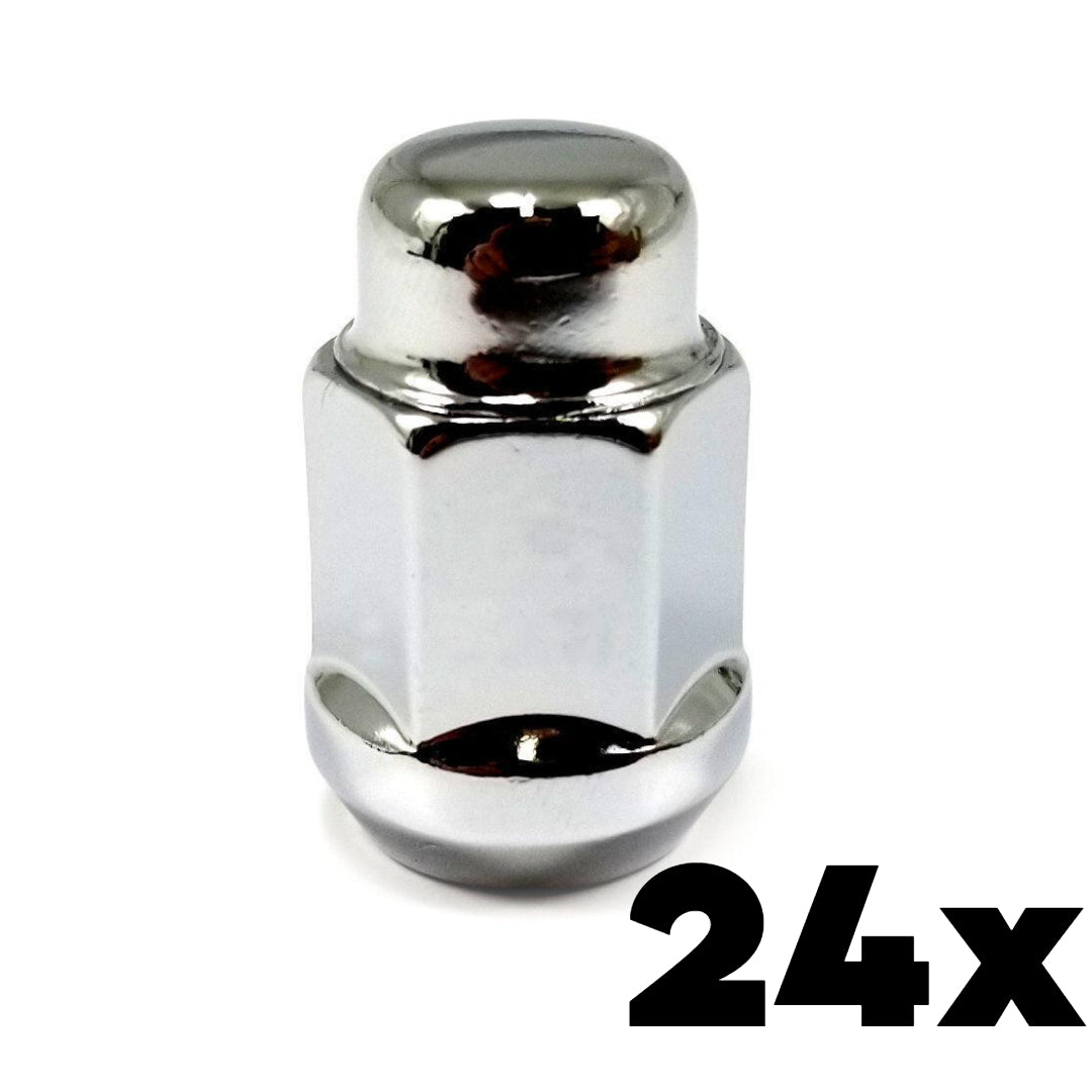 12mm 1.50 Thread Bulge Acorn Lug Nuts 3/4" Hex | 24 Pieces