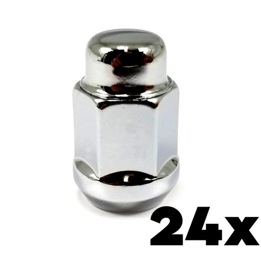 12mm 1.50 Thread Bulge Acorn Lug Nuts 3/4" Hex | 24 Pieces