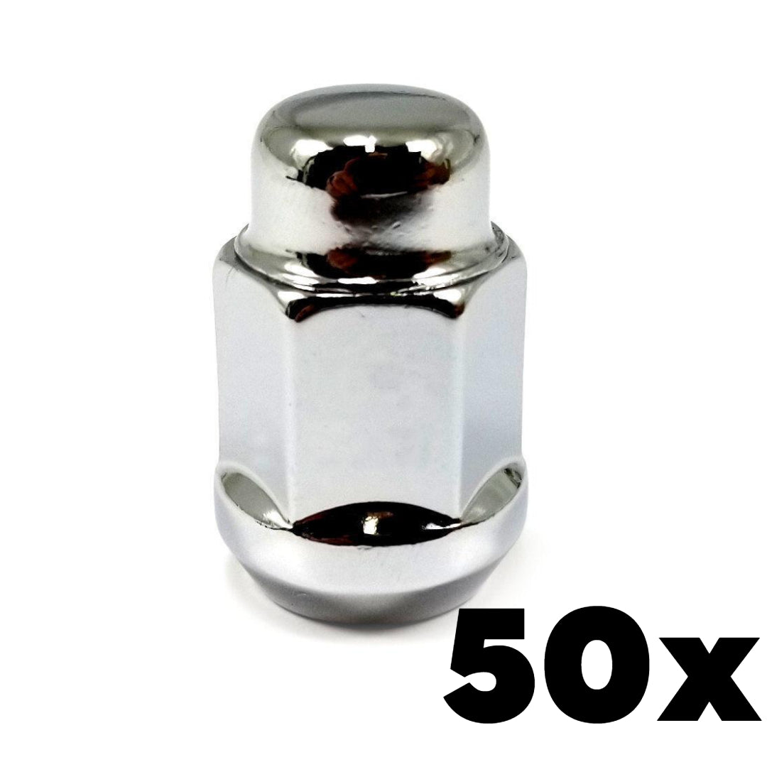 12mm 1.50 Thread Bulge Acorn Lug Nuts 3/4" Hex | 50 Pieces