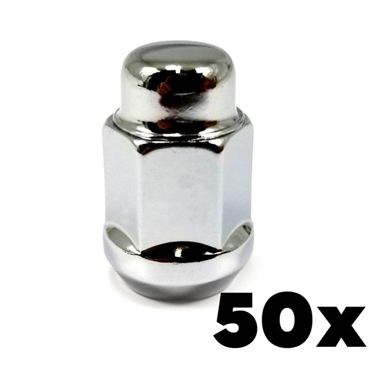 12mm 1.50 Thread Bulge Acorn Lug Nuts 3/4" Hex | 50 Pieces