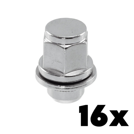 1/2-20 Thread Toyota Style Mag Lug Nuts 3/4" Hex |  16 Pieces