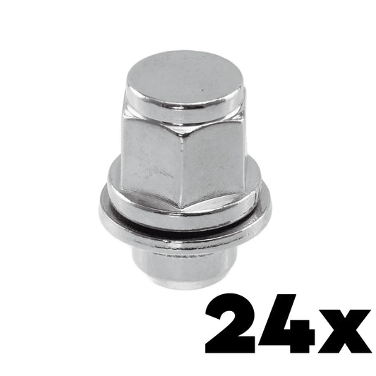 1/2-20 Thread Toyota Style Mag Lug Nuts 3/4" Hex |  24 Pieces