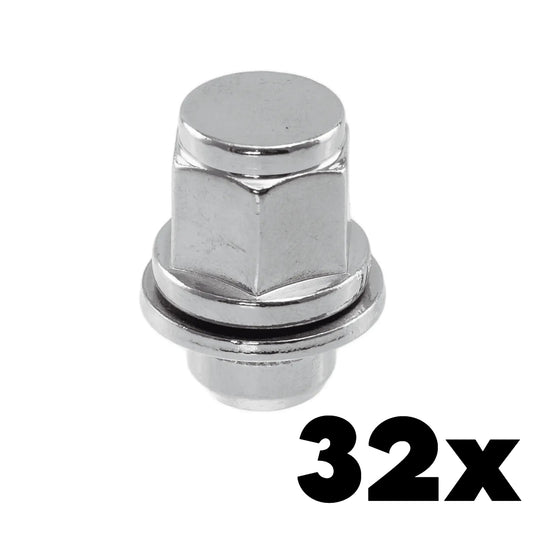 1/2-20 Thread Toyota Style Mag Lug Nuts 3/4" Hex |  32 Pieces