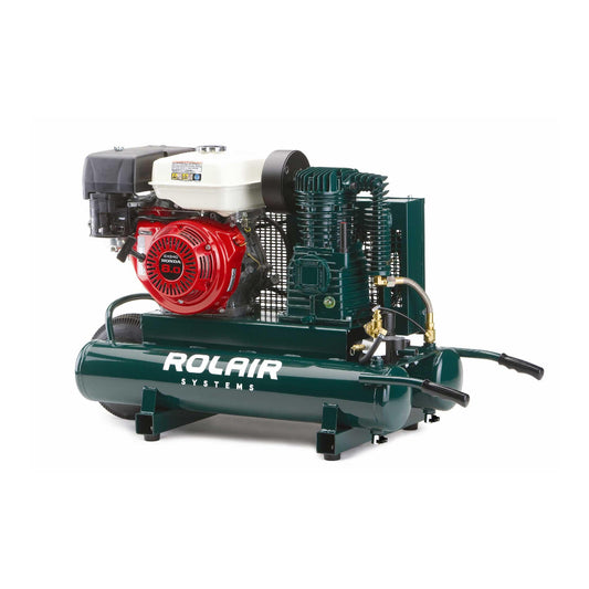ROLAIR 1040HK18, Gas-Powered Air Compressor, 14.3 CFM @ 90 PSI,  9 Gallon Wheelbarrow Tank, with Honda 9.0 HP GX270
