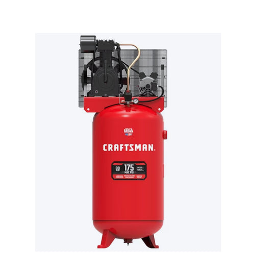 Craftsman CMXECXM803 80-Gallon Electric Air Compressor | 175 PSI Vertical Mount Compressor