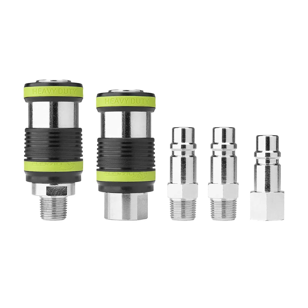 Flexzilla® Pro Heavy Duty Safety Coupler and Plug Kit, 5-Piece, 3/8" NPT
