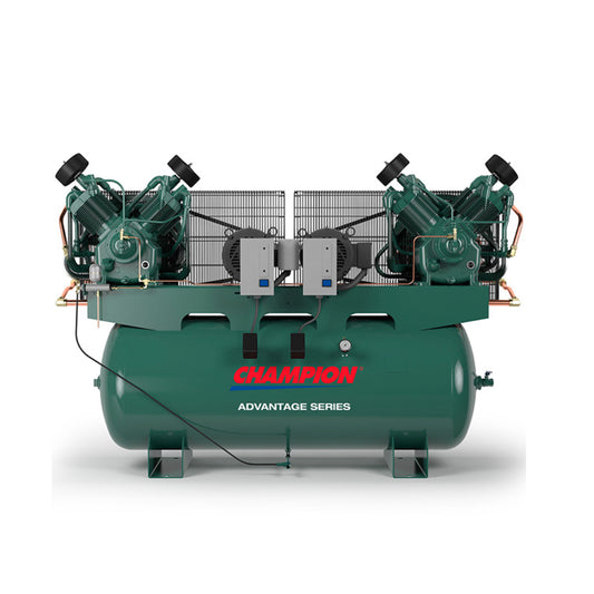 Champion R-Series HR7D012 Duplex Reciprocating Air Compressor, 7.5HP Motors, 1-Phase 208V