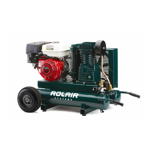 Rolair 7722HK28 Wheeled Gas Air Compressors Two-Stage Pump 17.0 CFM @ 90 PSI GX270 Honda Engine