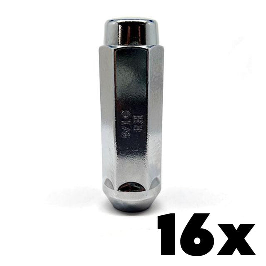 1/2-20 Thread XL Acorn Lug Nuts 3/4" Hex | 16 Pieces