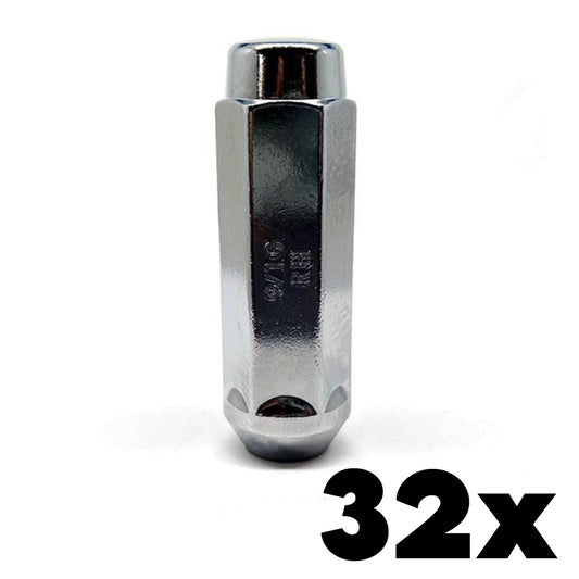 1/2-20 Thread XL Acorn Lug Nuts 3/4" Hex | 32 Pieces