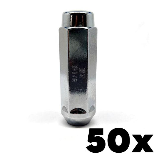 1/2-20 Thread XL Acorn Lug Nuts 3/4" Hex | 50 Pieces