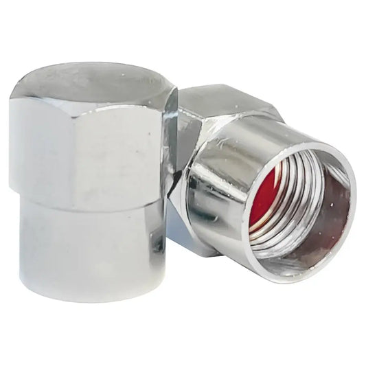 WK-507F Chrome Hex Valve Cap [QTY 100 CAPS]