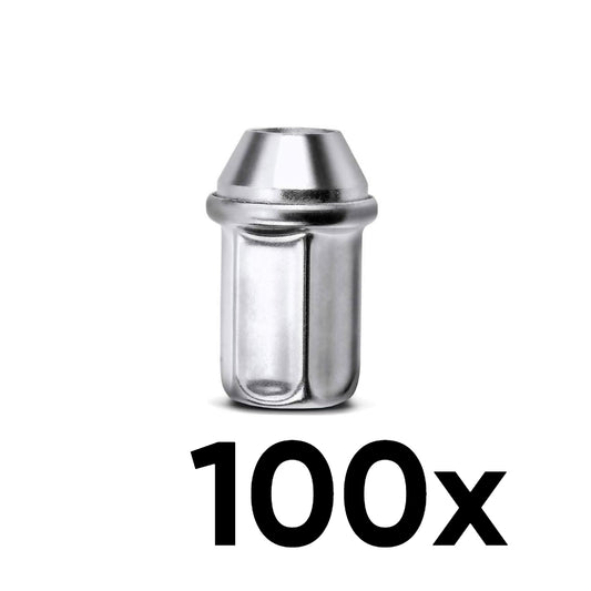 100x Two-Piece Capped Lug Nuts in 1/2"-20