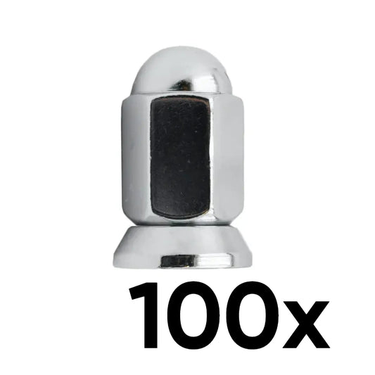 100x 5/8 Left Hand Dually Acorn Lug Nuts